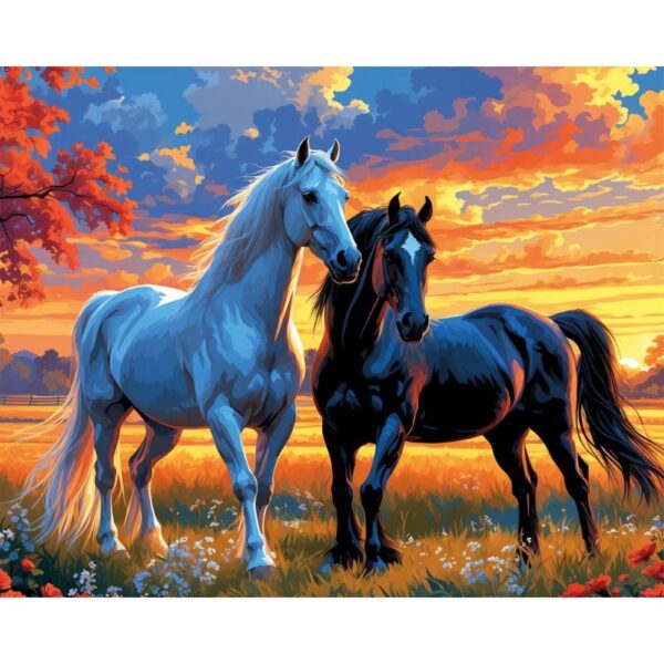 Home 105 Sunset Stallions 40x50cm